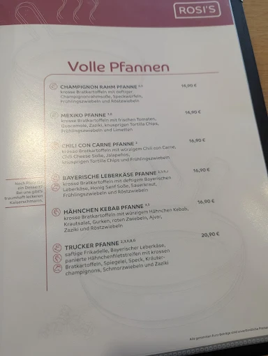 Rosi's menu 8
